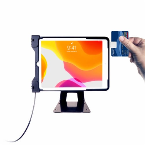 CTA Digital Anti-Theft Security Case with Stand for iPad 7th Gen 10.2, iPad Air 3 Perspective: left