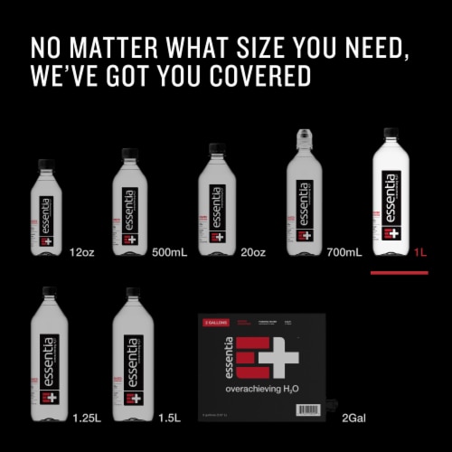 Essentia Ionized Alkaline Bottled Water Perspective: left