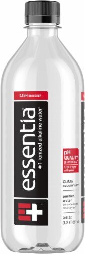Essentia® Alkaline Purified Bottled Water Perspective: left