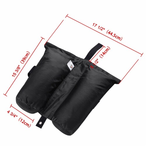 4 Pcs Weight Sand Bag Oxford with Grommet for Outdoor Easy Pop Up Canopy Tent Gazebo Black Perspective: left