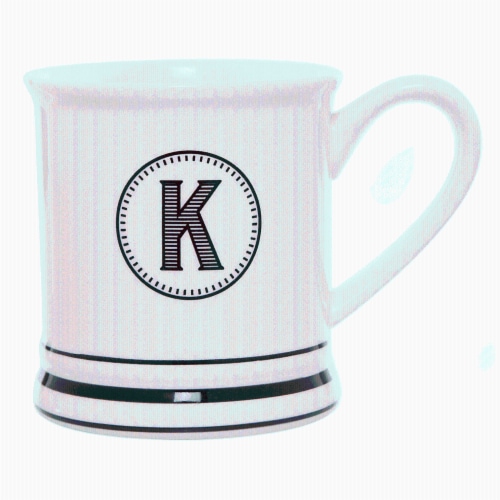 PMI Worldwide Barber Shop Monogrammed Mug - White/Black Perspective: left