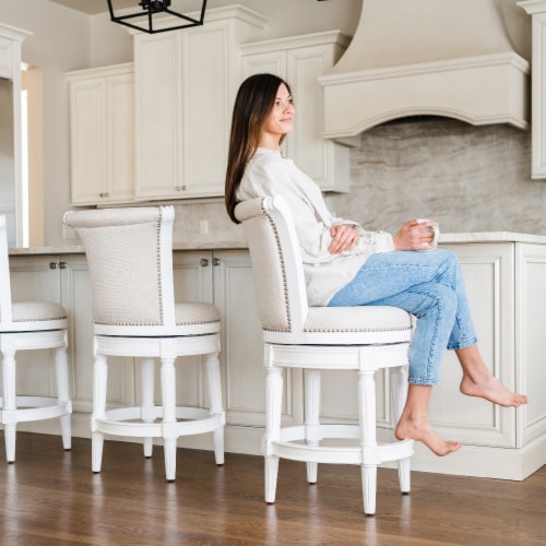Cream fabric bar stools online