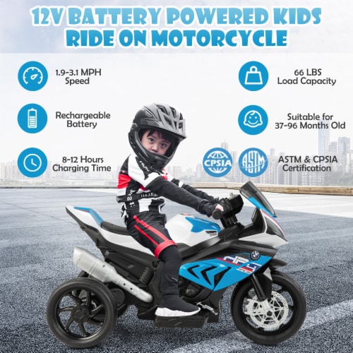 Slickblue 12V Licensed BMW Kids Motorcycle Ride On Toy for 37 96 Months Old Kids 1 Unit King Soopers