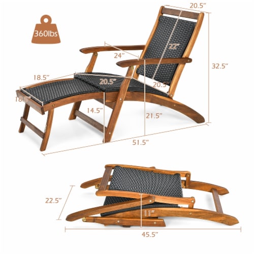 Rattan folding lounge chair hotsell