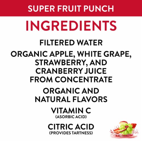 Honest Kids Super Fruit Punch Organic Fruit Juice Perspective: left