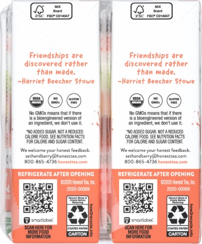 Honest Kids® Organic Strawberry Peachy Keen Juice Perspective: left