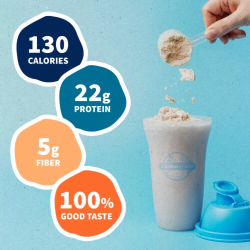 Garden of Life Raw Organic Protein to Help Build Muscle 22g Plant Based Protein Vanilla Powder Perspective: left