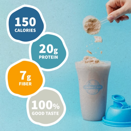 Garden of Life Raw Organic Meal Replacement All-in-One Shake 20g Vegan Protein Powder Perspective: left