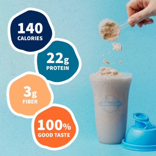Garden of Life Raw Organic Protein to Help Build Muscle 22g Plant Based Protein Vanilla Chai Powder Perspective: left
