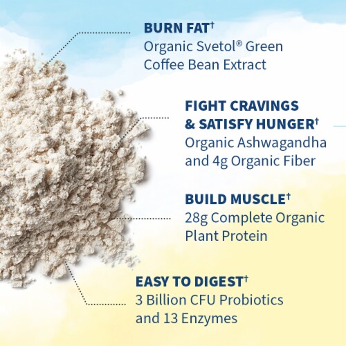 Garden of Life Raw Organic Fit High Protein for Weight Loss 28g Protein + 4g Fiber Vanilla Powder Perspective: left