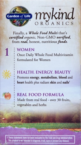 Garden of Life® myKind Organics Women's Once Daily Multivitamin Vegan Tablets Perspective: left