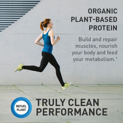 Garden of Life SPORT Organic Plant Based Protein to Help Build Muscle 30g Protein Powder Perspective: left