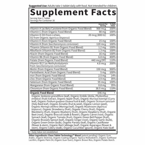 Garden of Life Mykind Organics Women Once Daily Multivitamin Tablets Perspective: left