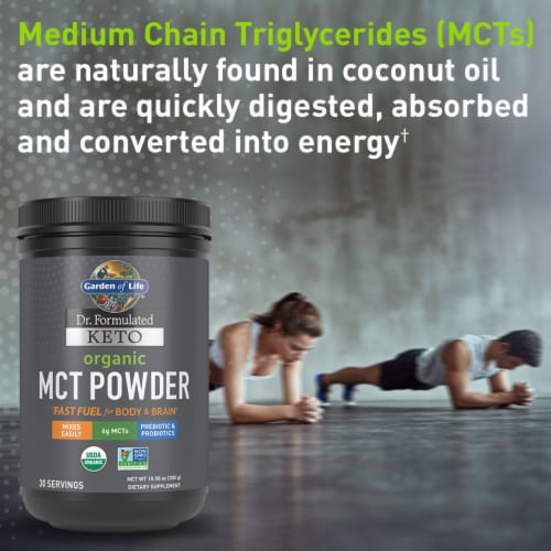 Garden of Life Dr Formulated Organic Vanilla Keto Powder Perspective: left