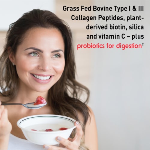 Garden of Life Strawberry Lemonade Grass Fed Collagen Beauty Perspective: left