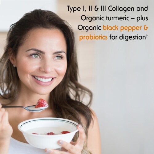 Garden of Life Multi-Sourced Collagen Turmeric, Joints & Mobility, Apple Cinnamon Flavor Powder Perspective: left