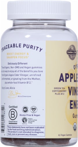 Garden of Life® MyKind Organics Apple Cider Vinegar Energy Vegan Gummies Perspective: left