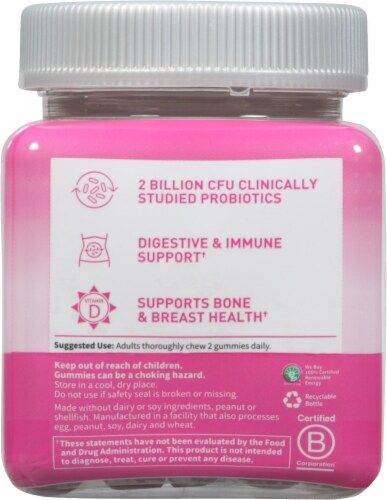 Garden of Life® Dr. Formulated Women's Probiotic Cranberry Digestive and Immune Gummies Perspective: left