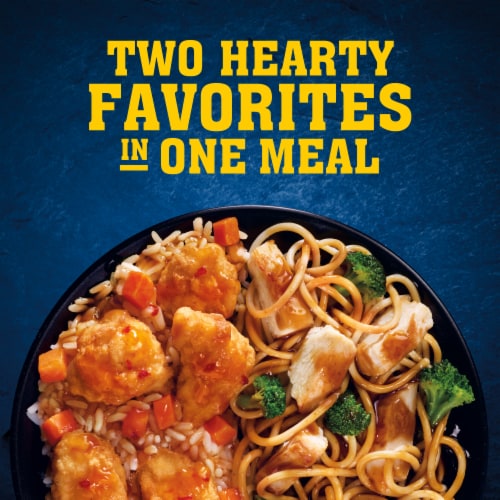 Hungry-Man Combos Orange Chicken Teriyaki Chicken Perspective: left