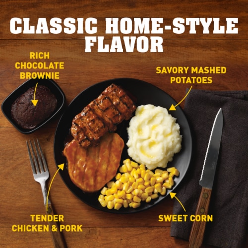 Hungry-Man Smokin' Backyard Barbeque Frozen Meal Perspective: left