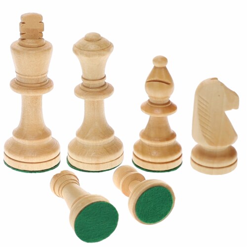 WE Games Wooden Traditional French Staunton Chessmen 3.75 inch king Perspective: left