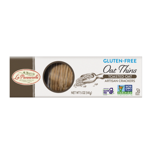 La Panzanella® Gluten-Free Toasted Oat Thin Crackers Perspective: left