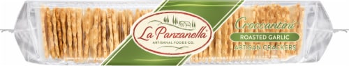 La Panzanella® Mini Croccantini® Roasted Garlic Artisan Crackers Perspective: left