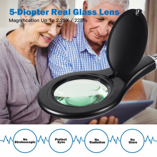 LED Magnifier Desk Lamp 8x Magnifying Glass with Light Swing Arm Desk Table  Light USB Reading, 1 unit - Kroger