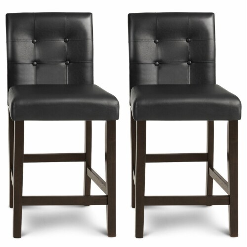 Set of 2 Bar Stools 25inch Counter Height Barstool Pub Chair