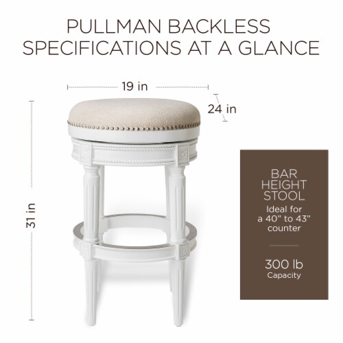 Cream backless online bar stools