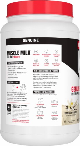 Muscle Milk® Vanilla Creme Genuine Protein Powder Perspective: left