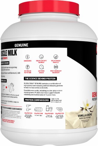 Muscle Milk® Vanilla Creme Genuine Protein Powder Perspective: left