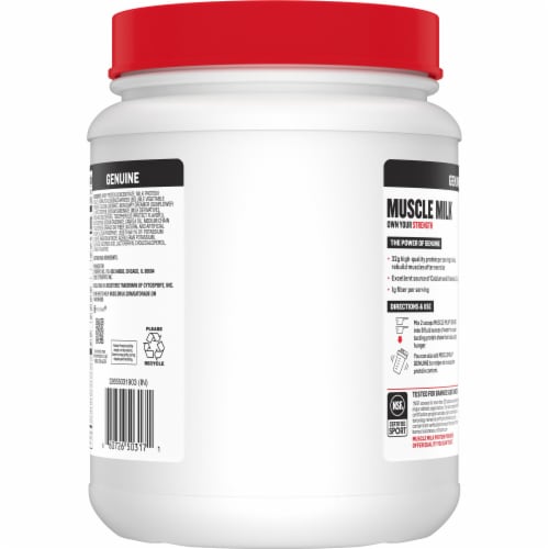 Muscle Milk® Vanilla Crème Genuine Protein Powder Perspective: left