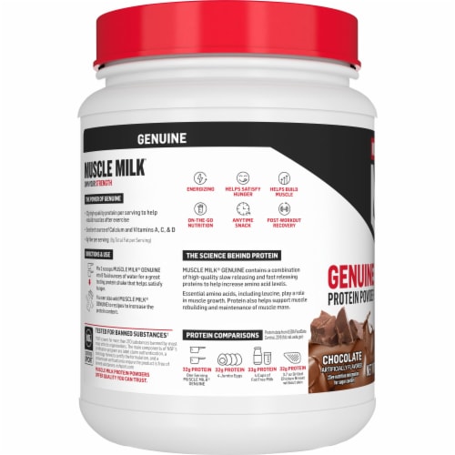 Muscle Milk® Chocolate Genuine Protein Powder Perspective: left