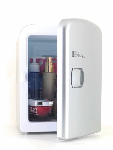 Uber Appliance Mini Fridge 6-can portable refrigerator|cooler/warmer|Bedroom/dorm/RV Perspective: left