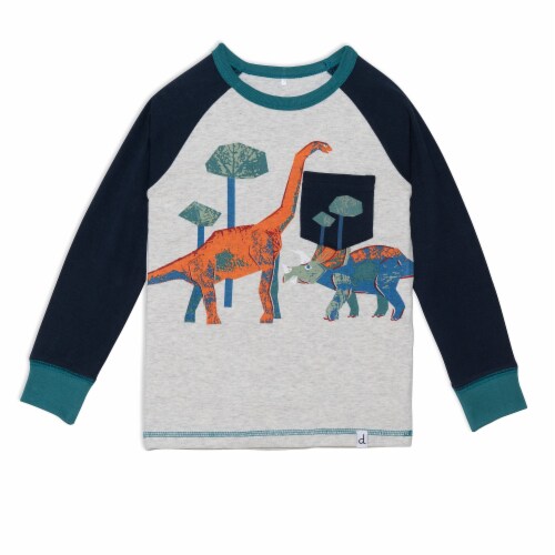 Organic Cotton Two Piece Pajama Set With Dinosaur Print, 3 - Kroger