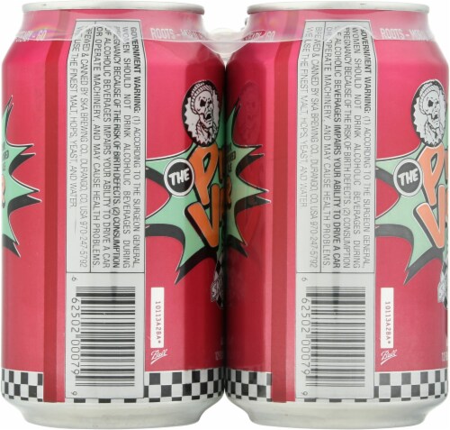 Ska Brewing Co. Pink Vapor Stew Sour Flavored Ale Perspective: left