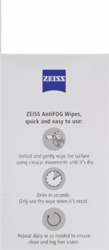 ZEISS Anti-Fog Wipes Perspective: left
