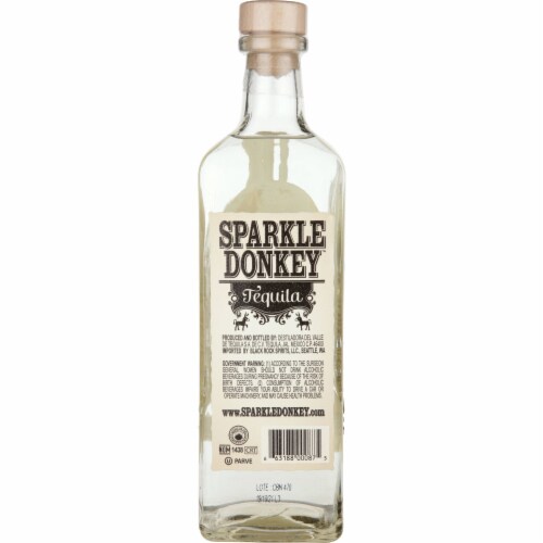 Sparkle Donkey Tequila Silver Perspective: left