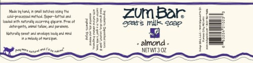 Zum Bar® Goat's Milk Soap Almond Scent Perspective: left