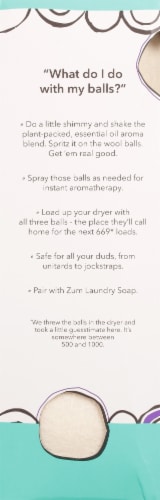 Zum® Sea Salt Scent Wool Dryer Balls Perspective: left