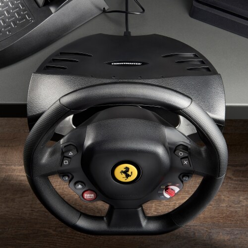 Thrustmaster T80 Ferrari 488 GTB Edition Racing Gaming Wheel for PS5, PS4, & PC Perspective: left