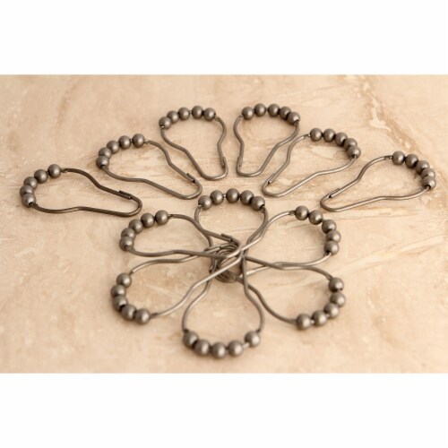 Kingston Brass Srcr128 Roller Ball Shower Curtain Rings (12Pcs/Set), Brushed Nickel Perspective: left