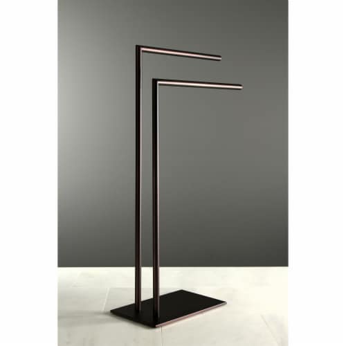 Kingston Brass Scc8325 Edenscape Pedestal Dual Towel Rack, Oil Rubbed Bronze Perspective: left