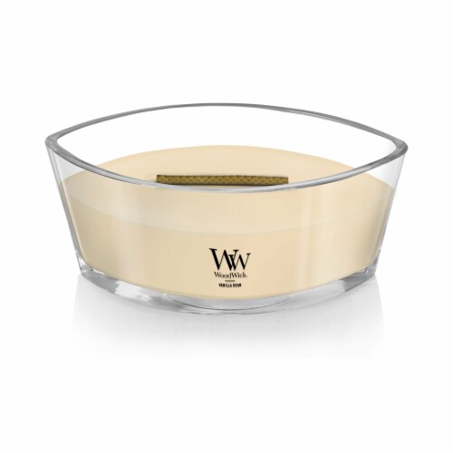 WoodWick® Vanilla Bean Ellipse Jar Candle Perspective: left