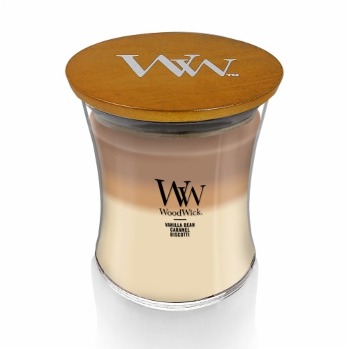 WoodWick Café Sweets Scented Medium Hourglass Candle, Crackles as it burns, 9.7oz Perspective: left