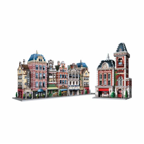 Wrebbit Urbania Collection Fire Station 3D Puzzle Perspective: left