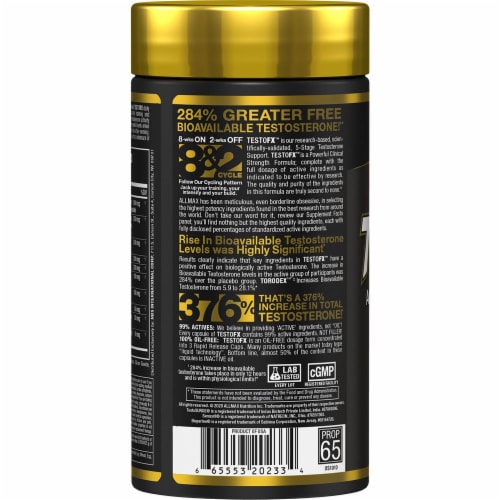 ALLMAX® TESTOFX Natural Testosterone Booster Capsules Perspective: left