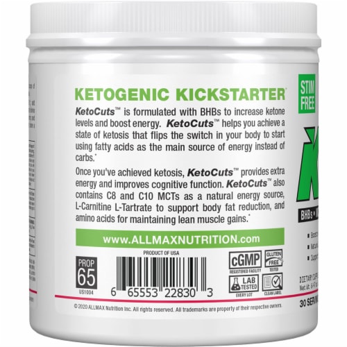 ALLMAX Nutrition® Ketocuts™ Watermelon Dietary Supplement Perspective: left