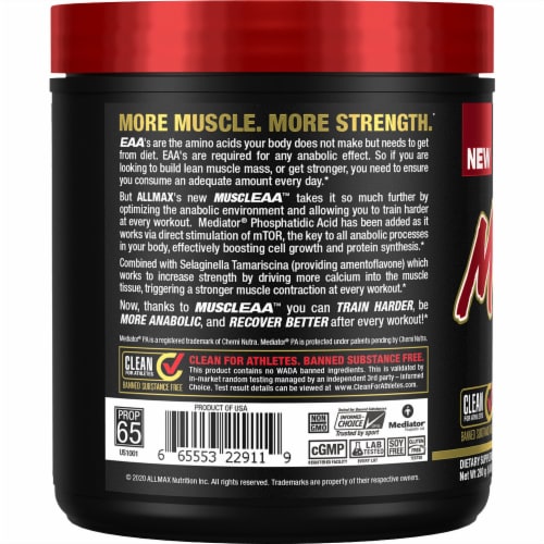 ALLMAX Nutrition® MuscleEAA™ Blue Shark Dietary Supplement Perspective: left